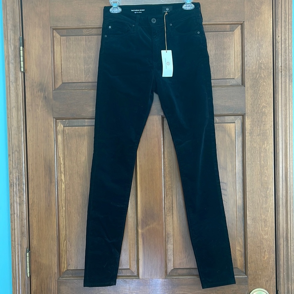 Gorgeous black velvet softer than soft stretchy AG Jeans NET $198
